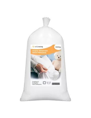 Ouate siliconée polyester de 1 kg pour le rembourrage de peluches et coussins