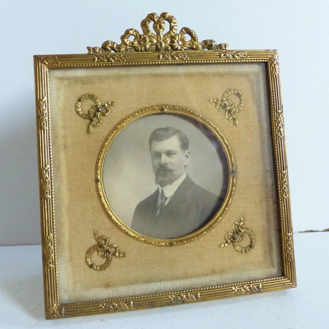 SUPERB ANTIQUE LATE 19th CENTURY PICTURE PHOTO BRONZE & BRASS FRAME 1890's (#1)
