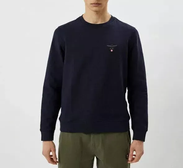 Sweatshirt Crew-Neck Aeronautica Militare Man 231FE1769F459 Blue 08347