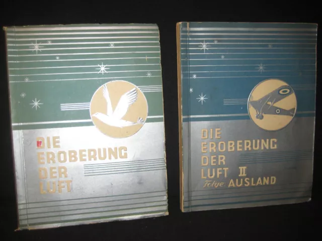 Die Eroberung der Luft I und II , Garbaty Sammelbilderalbum mit Modellbogen 1932