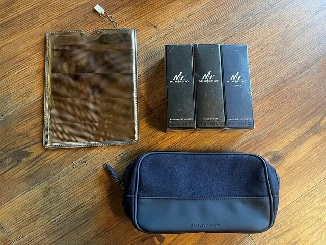 Burberry Face Moisturizer & Scrub Dopp Kit Bag IPad Tablet Case Lot Of 7 New