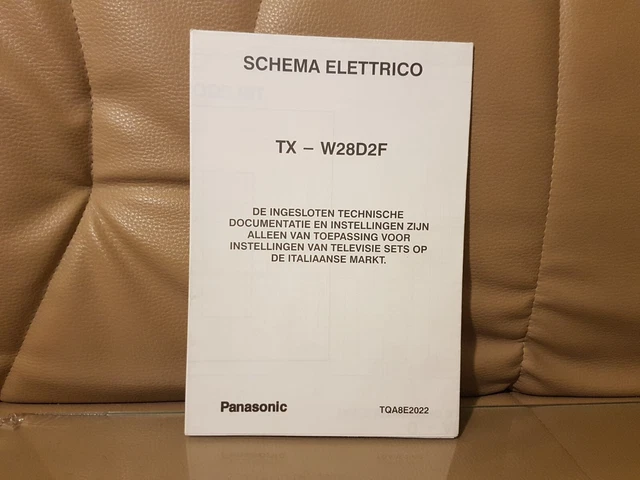 Panasonic TX-W28D2F schema elettrico schema elettrico manuale TV