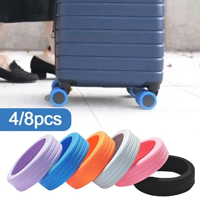 1-8PCS Trunk Trolley Wheel Protective Silicone Cover Wheel Muffler Sleeve Y8A9