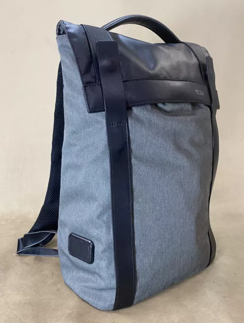 Preowned Tumi Backpack 79816 GREY TAHOE KENT FLAP BACKPACK Daypack