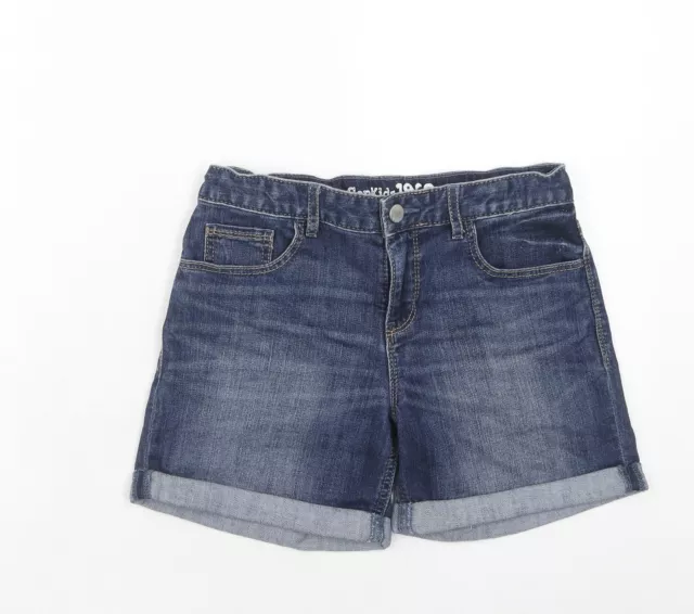 Gap Mädchen blaue Baumwolle Boyfriend Shorts Größe 16 Jahre normaler Reißverschluss