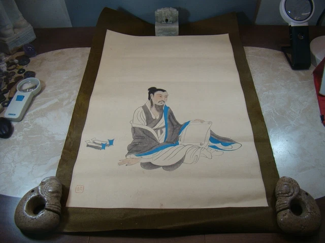 Chinese 1950's or early nice hand painted painting (combine ship 30 photo) m977