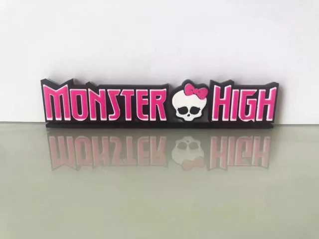 Monster High Display Logo Text Stand Collectable Fashion Doll Be Yourself Unique
