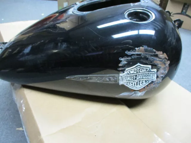 Harley Davidson OEM FXDWG Dyna Fuel Tank Vivid Black Damaged 61586-04