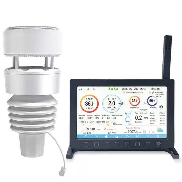 froggit HP2000 7-In-1 Ultra WiFi Internet Funk Wetterstation - Zustand: NEU