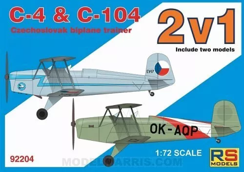 1/72 C4 +C104 Double Kit (2 Decals V. for Czechoslovakia) Photoetched Parts