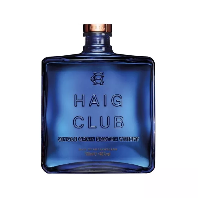 HAIG CLUB Cobalt Blue Whiskey Bottle with stopper 700ml - EMPTY