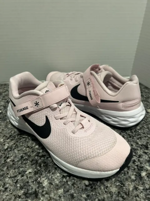 Nike Revolution 6 NN GS Pink Foam/Black Running Shoes Size 7y Womens Size 8.5