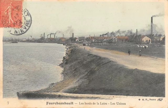 Cpa 58 Fourchambault Les Bords De La Loire Les Usines