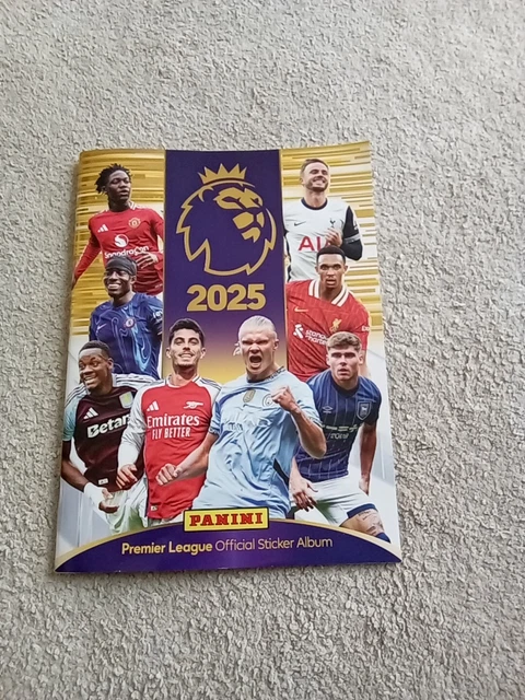 PANINI PREMIER LEAGUE 2025 Official Sticker Album Empty New + 6 ...