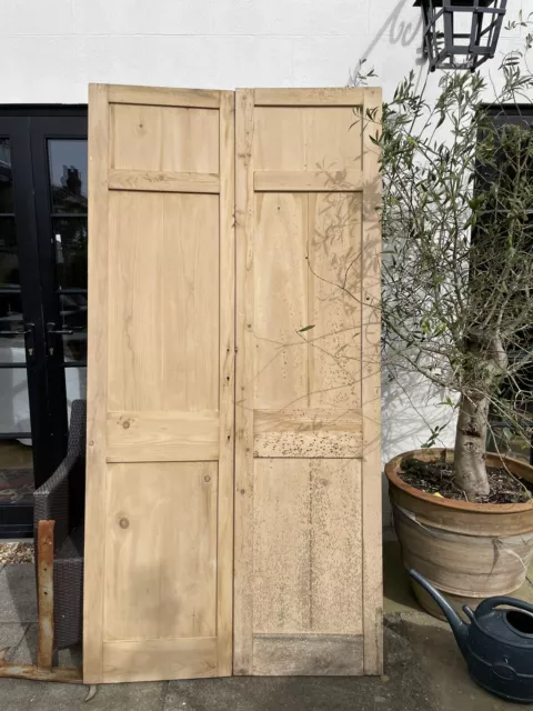 4 Pairs Of Pine Victorian Cupboard Doors