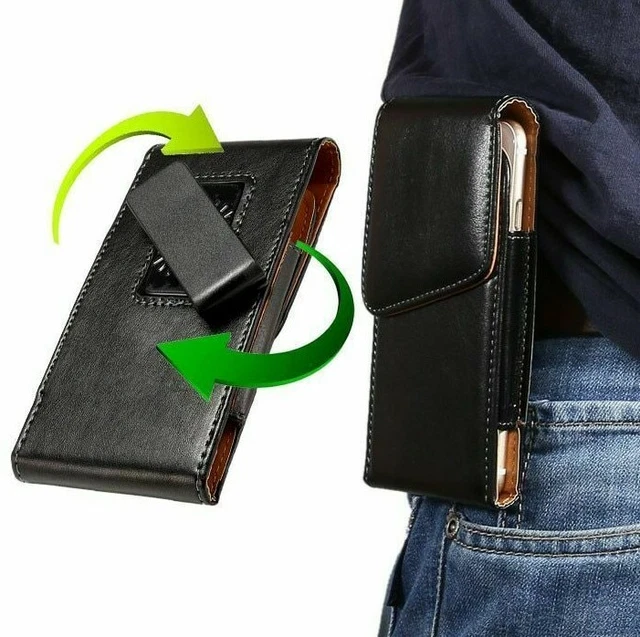 Ceinture Étui de Sac Pochette Luxe Cuir PU Téléphone Universal Anti Knock Aimant