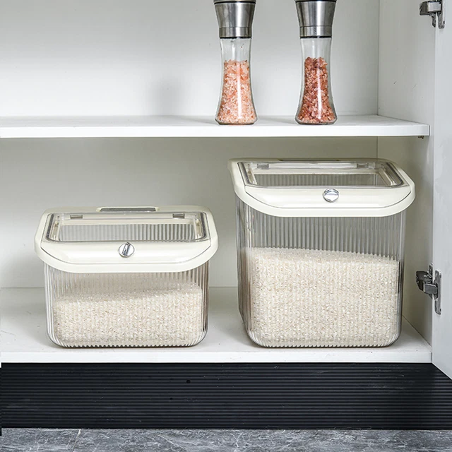 Grain Storage Container Food Grade Storage Kitchen Rice Storage Bucket Visible