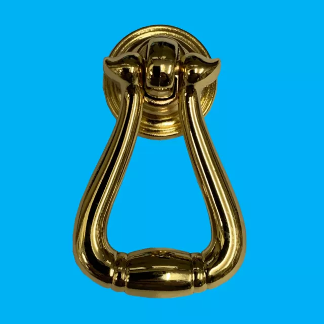 1x 45mm Brass Effect Swan Neck Drop Pull Handles, Cabinet, Cupboard, Drawer