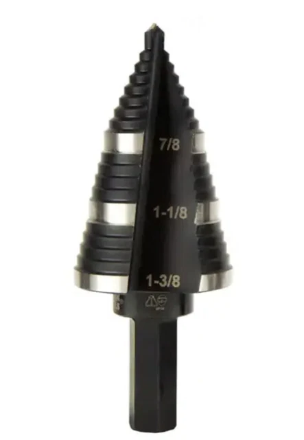 Klein Tools KTSB15 Step Drill Bit #15 Double Fluted 7/8 to 1-3/8-In Fctry Sealed 2
