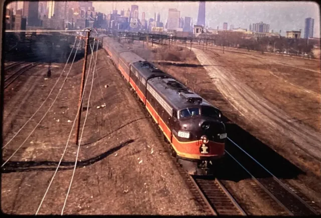 IRK3299:Railroad Train Slide - Illinois Central Locomotive Train #2037