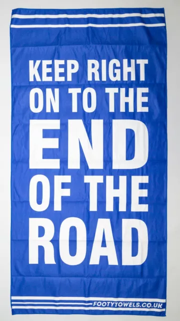 Birmingham City Keep Right On microfibre beach towel with blue towel bag