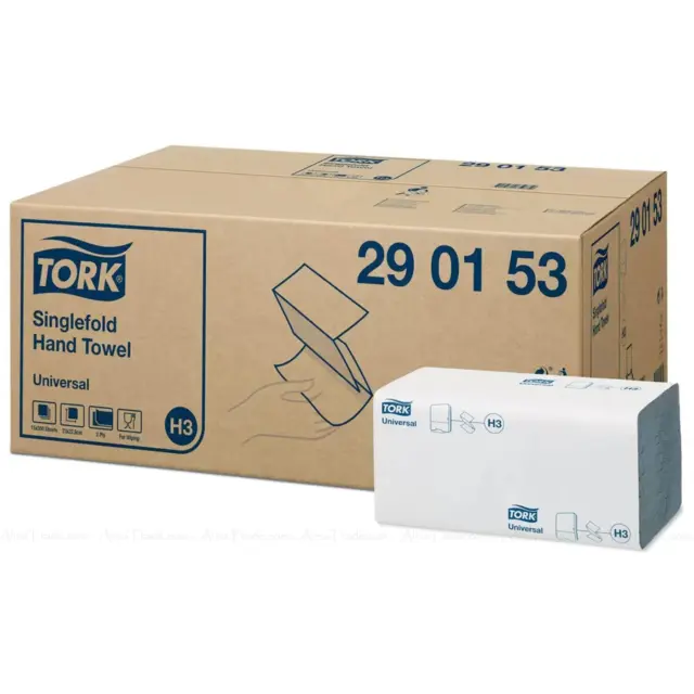 Tork ZigZag 290153 H3 2Ply Universal Singlefold Hand 4500 Towels 15x300 Sheets