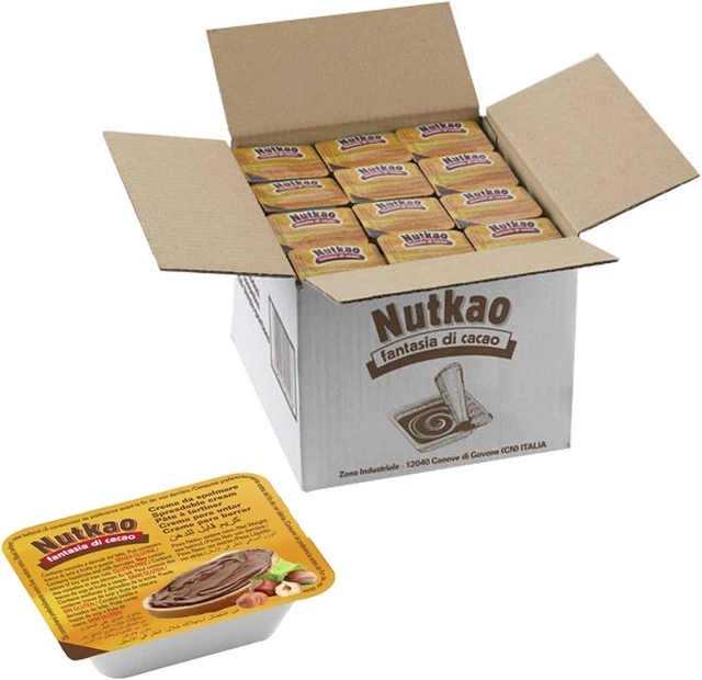 120 Pz Nutkao Cioccolato Spalmabile Monodose In Vaschette Da 18 Gr (Cartone)