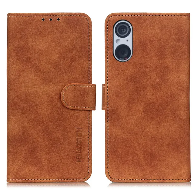 For Sony Xperia 5 V, Luxury Retro Flip Leather Wallet Card Slots Case Cover