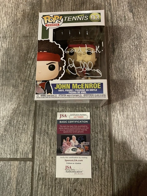 John Mcenroe Signed Tennis Funko Pop Jsa Coa Rare Auto  Autographed 03