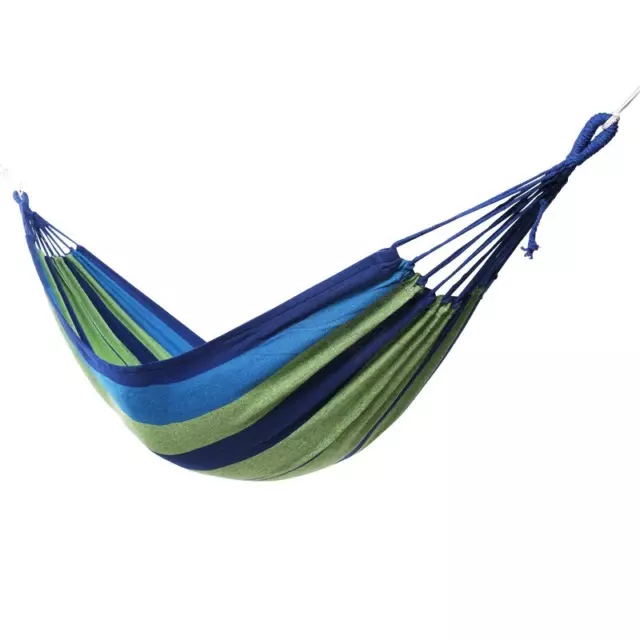 Double Hammock Thick Canvas Portable Outdoor Camping Garden Swing Hanging