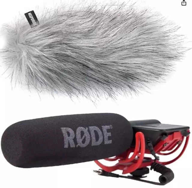 Rode Videomic Rycote Richtmikrofon + Keepdrum WS-WH Fell-Windschutz