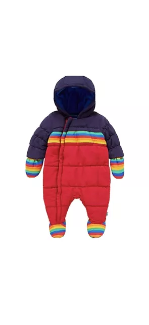 Little Bird Rainbow Snowsuit Pramsuit All-in-One age 3-6 months Unisex VGC