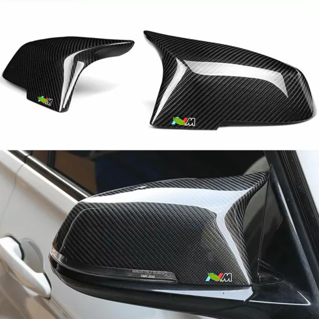 CARBON FIBRE WING MIRROR COVERS with M Mark For BMW F20 F21 F22 F30 F31 F32 F33