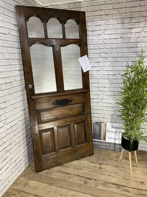 PERIOD VICTORAN DOOR - FRONT ENTRANCE ANTIQUE RECLAIMED - Multi Panel Glass