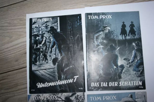 Tom Prox  Hefte 62, 63, 64, 66, 67, 68 und 71  ohne Sammelbilder, Uta Verlag