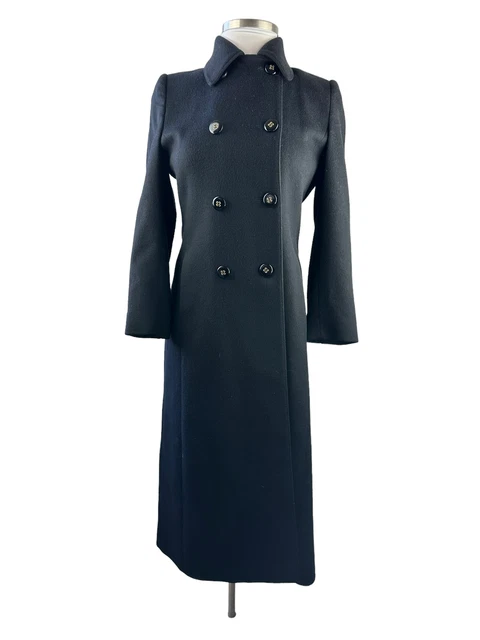 Fleurette for Neiman Marcus 100% Cashmere Long Coat Black No Size Tag M H14207