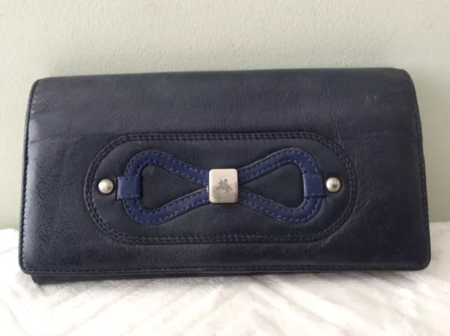 VISCONTI cuir véritable femme grand sac à main bleu