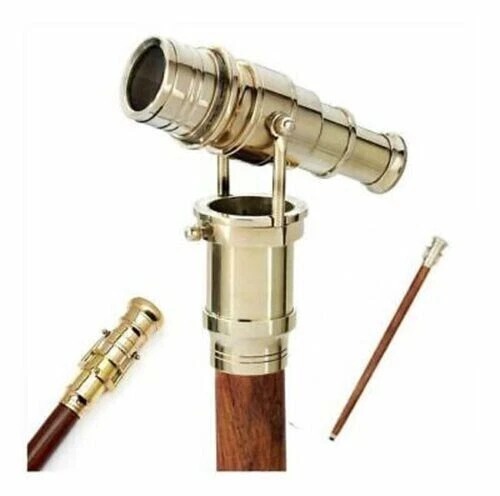 Sextant Nautique En Laiton Massif - Décoration Maritime - Boîte En Bois Incluse - Objet De Collection
