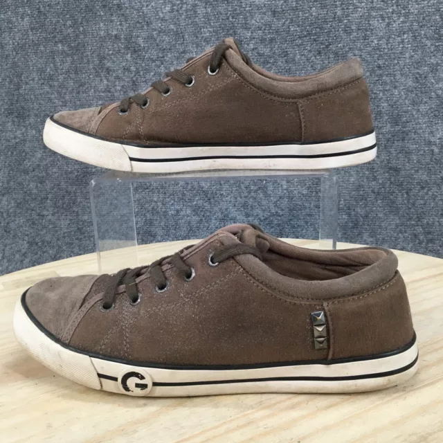 G By Guess Shoes Womens 8.5 M Goona 2 Casual Low Sneakers Brown Fabric Lace Up
