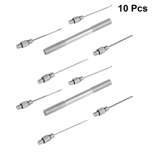 10 Stück Aluminiumlegierung Griff Köder Tackle Barbs Nadelfischen Rigging Köder