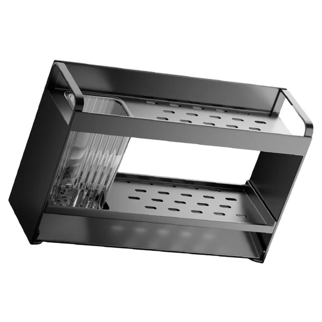Porte-éponge Pour évier En Inox 304 - Avec Bac D'égouttement Amovible - Dimensions 21,5 X 8,5 X 9,2 Cm