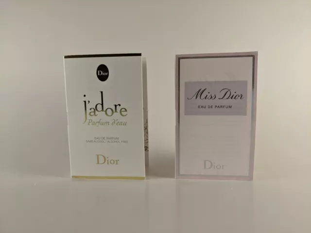Set of Dior J’adore EDP 1.2ml and Miss Dior EDP 1ml samples New