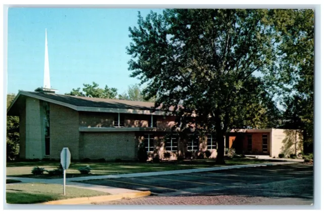 c1950's First Christian Church Scene Street Nowata Oklahoma OK Vintage Postcard
