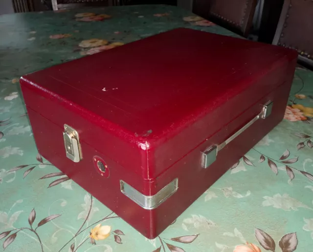 Koffergrammophon  GRAMMOPHON Electrola Modell 106  in rot - unvollständig