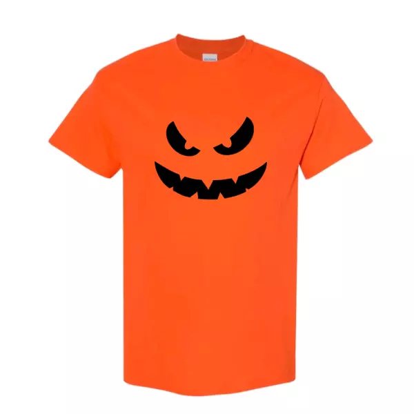 Halloween Angry Pumpkin Face Funny Emoji T Shirt