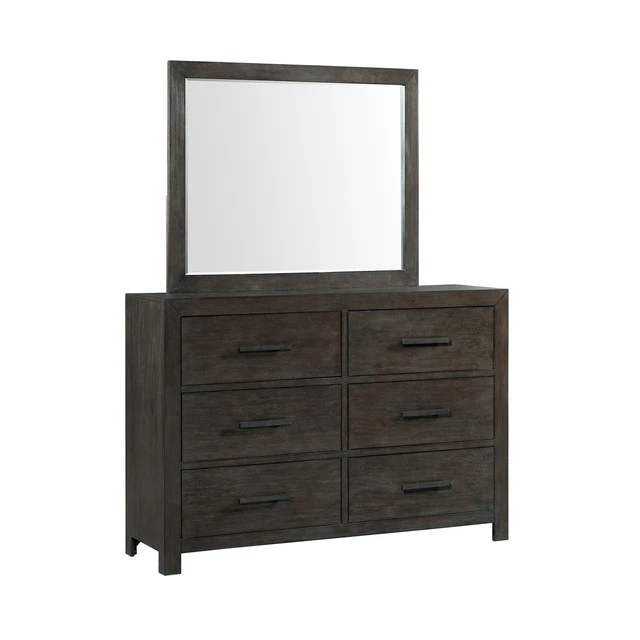 Picket House Furnishings Holland 6-Drawer Dresser & Mirror Walnut 6-drawer