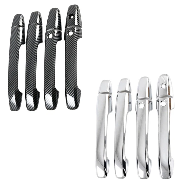 8* Door Handle Frame Cover Trims For Honda Odyssey 2015-2022 Carbon Fiber/Silver