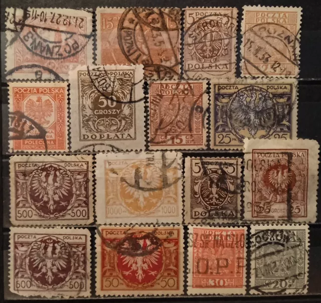 Alte Briefmarken Sammlung Polen, gestempelt, 2