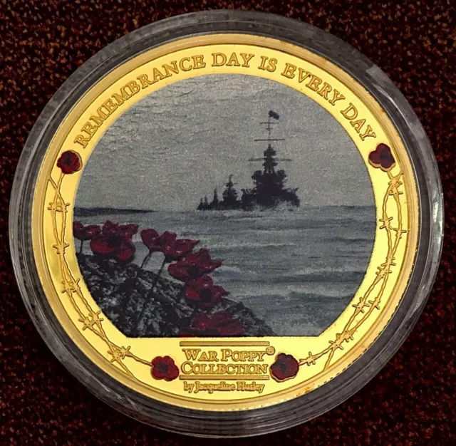 War Poppy Collection  "Where the Sea Wind Blows" Gold Coin Solomon Islands 2020