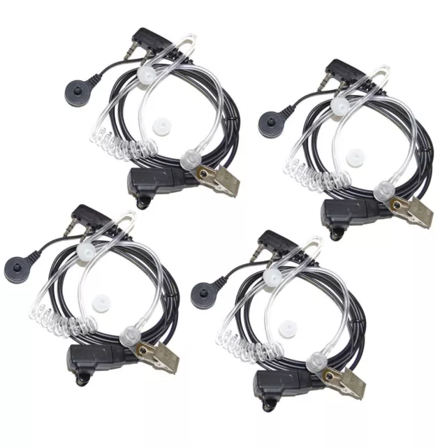 4-Pack Hands Free Headset For Retevis H-777 RT-5R RT-5RV RT-B6 Two Way Radio